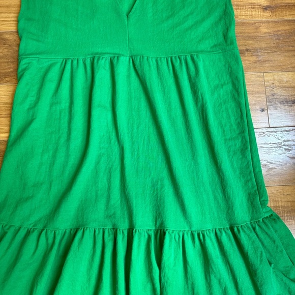 Zara Emerald Green V-Neck Dress - Picture 4 of 8